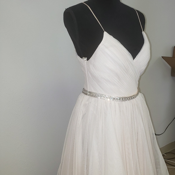 New Light Champagne Layered Dress size 9 - Picture 3 of 8